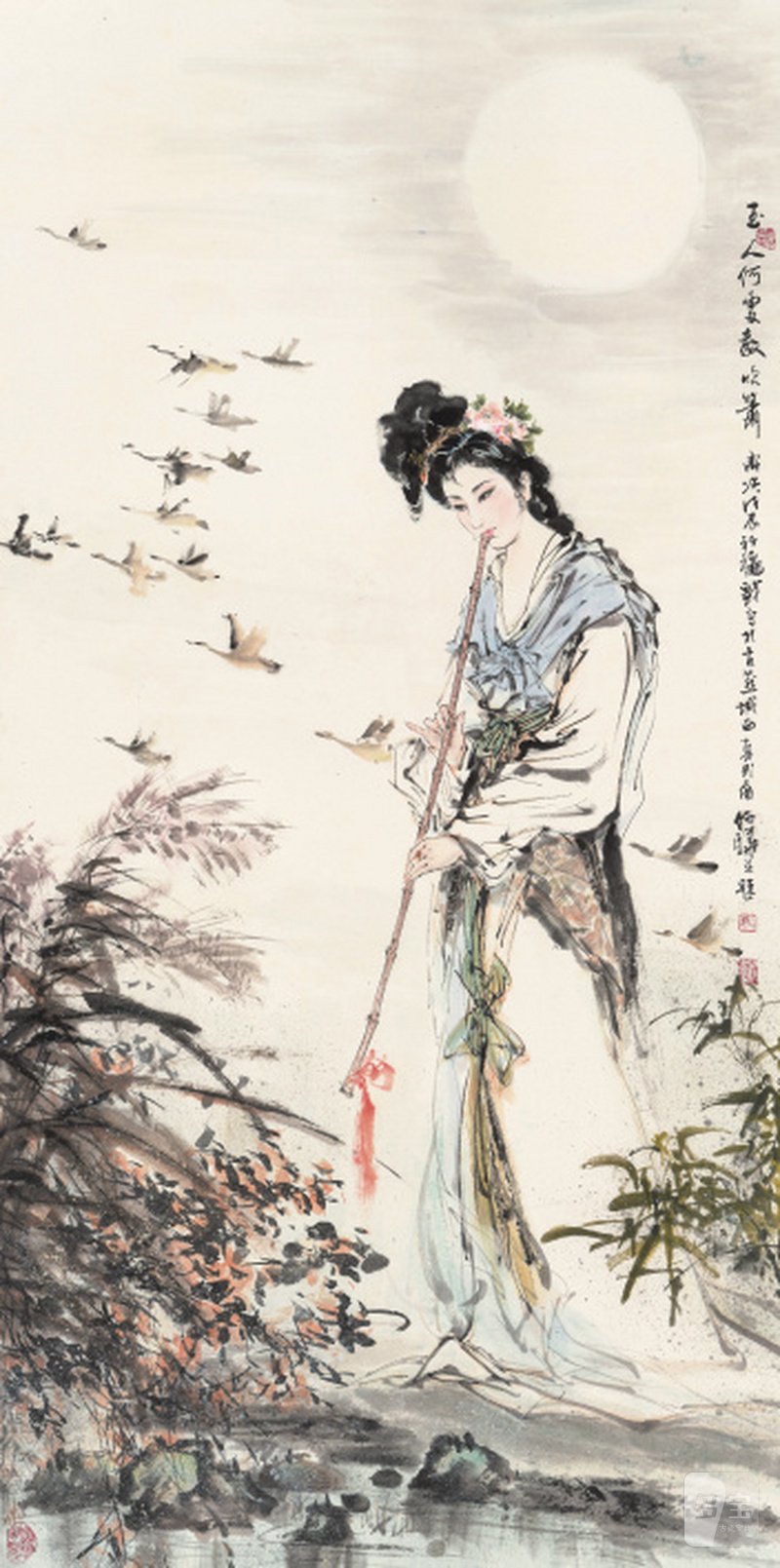 白伯骅 b.1944 玉人何处教吹箫